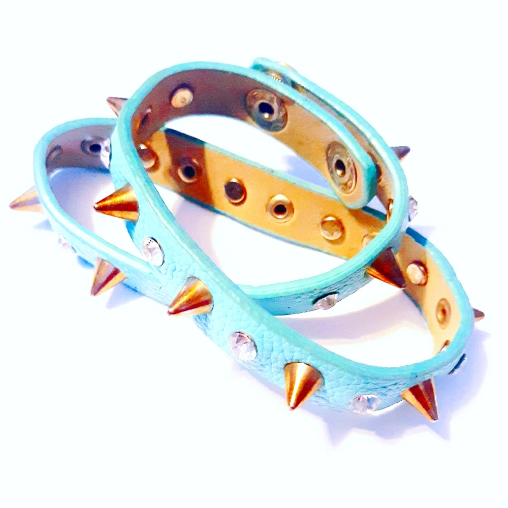 Blue Spiked Bracelet